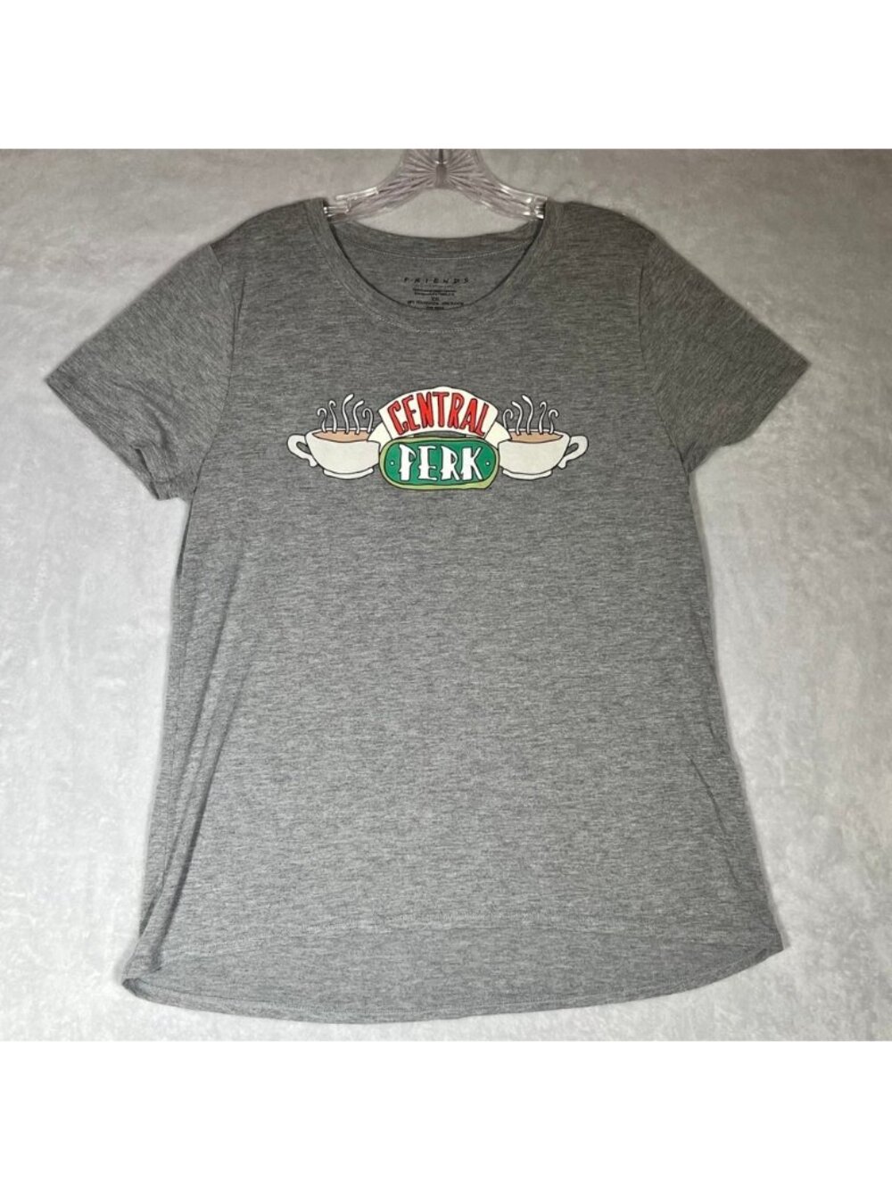 Friends Central Perk Graphic T-Shirt Womens XXL‎ Gray Short Sleeve Crew Neck